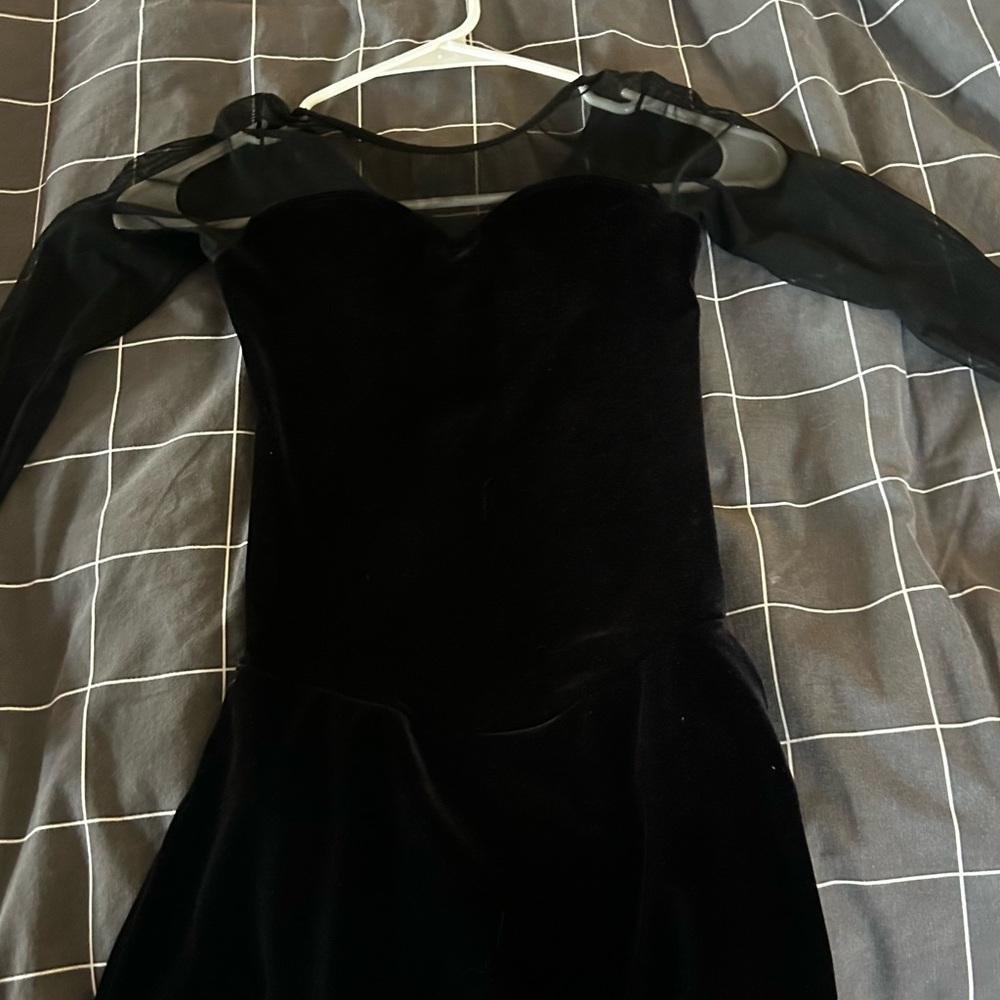 Elegant Black Velvet Dress